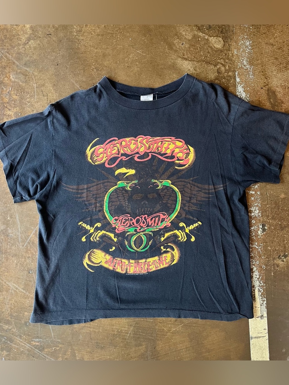 Aerosmith Vintage 1993 Licensed to Giant Aero Force One Concert Tour T-Shirt L